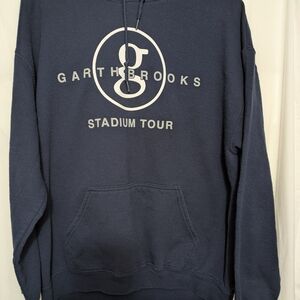 Garth Brooks Stadium Tour Navy Hoodie Size L